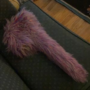 Hot topic rainbow fuzzy hat